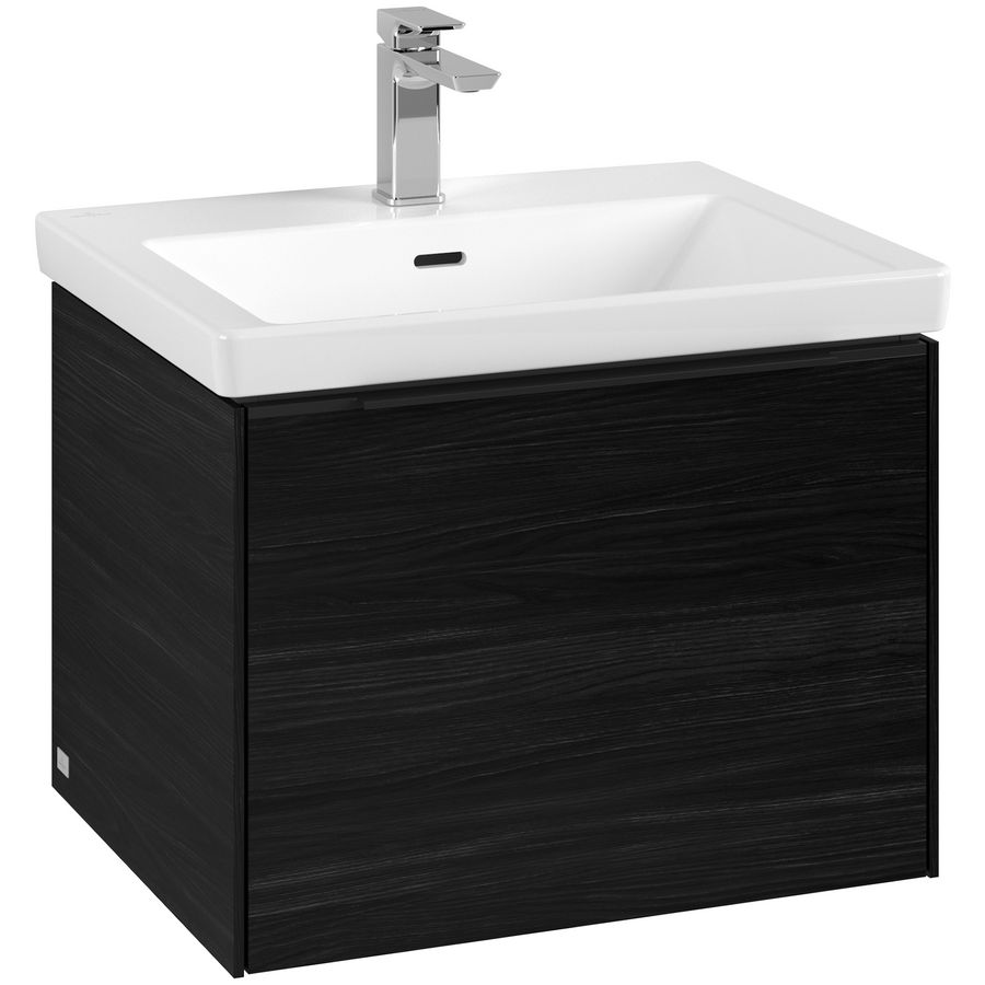 Wastafelonderkastkast SUBWAY 3.0 572x429x478mm Black Oak C57701AB greep Volcano Black