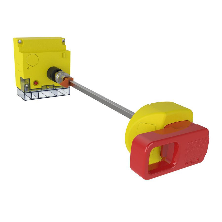 Hendel voor noodbediening op deur voor 250Hp geel/rood DPX3
