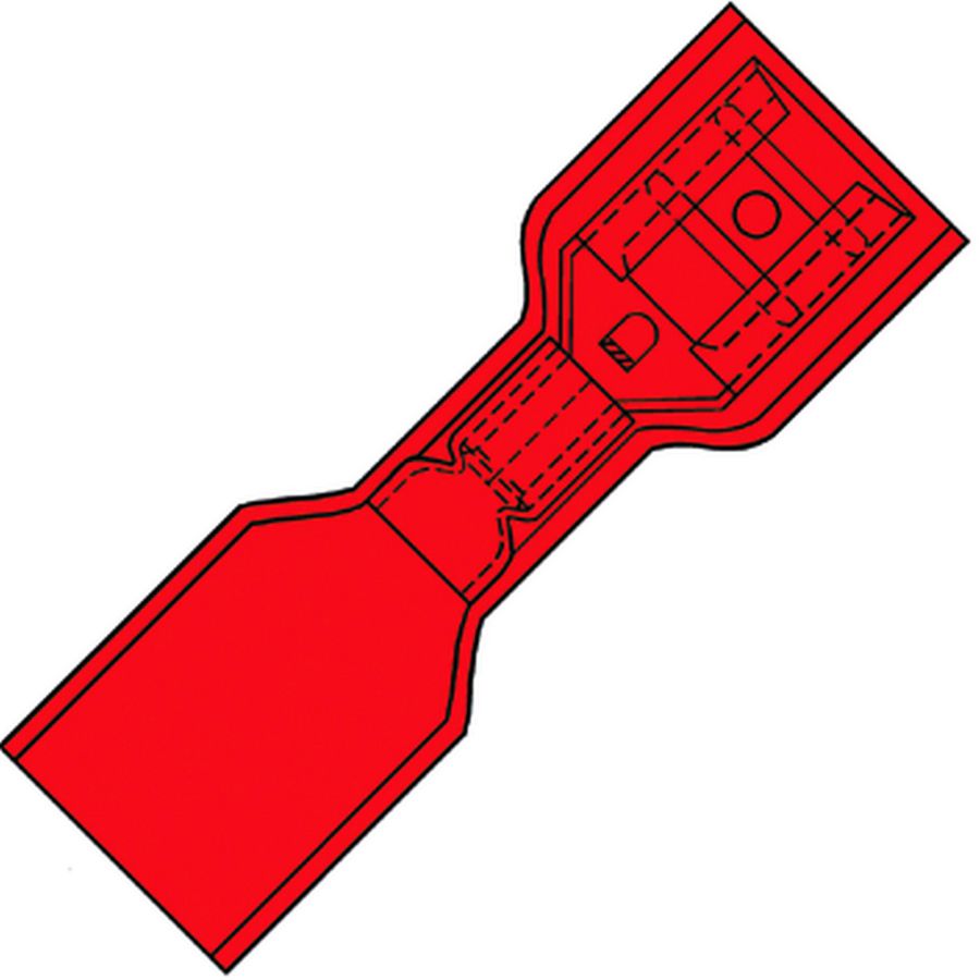 Kist a 50st. Waterdichte fohnvlakstekerh. 6,3x0,8 0,5-1,5mm²