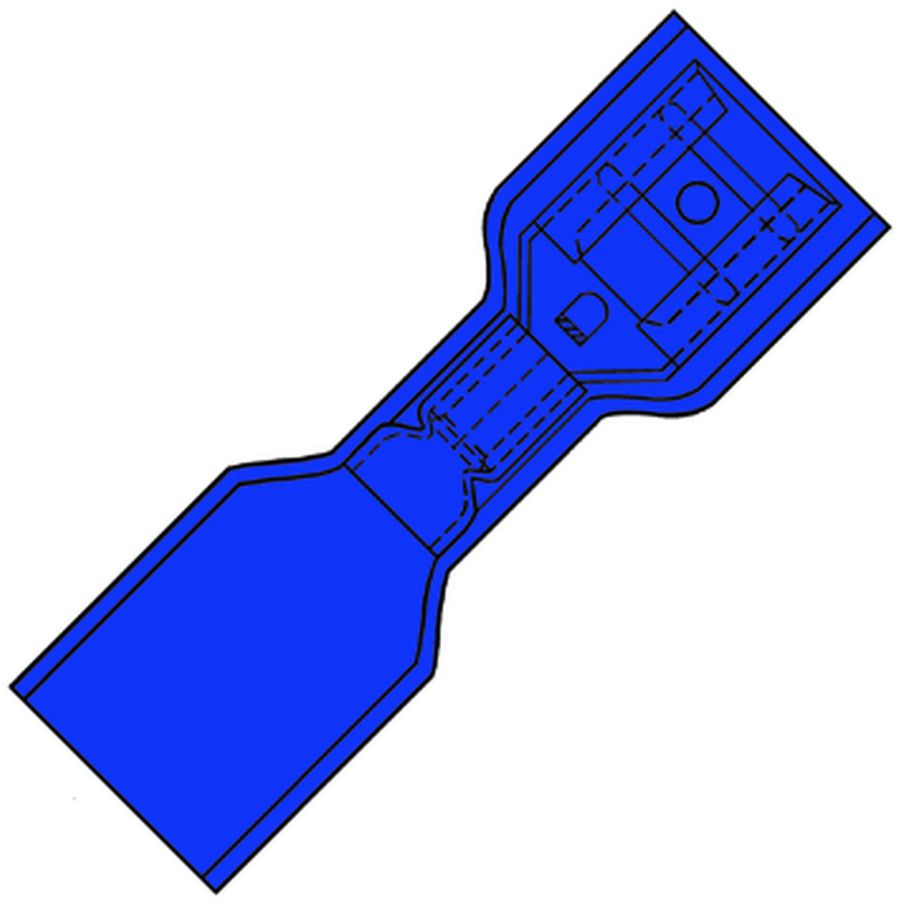 Kist a 50st. Waterdichte fohnvlakstekerh. 6,3x0,8 1,5-2,5mm²