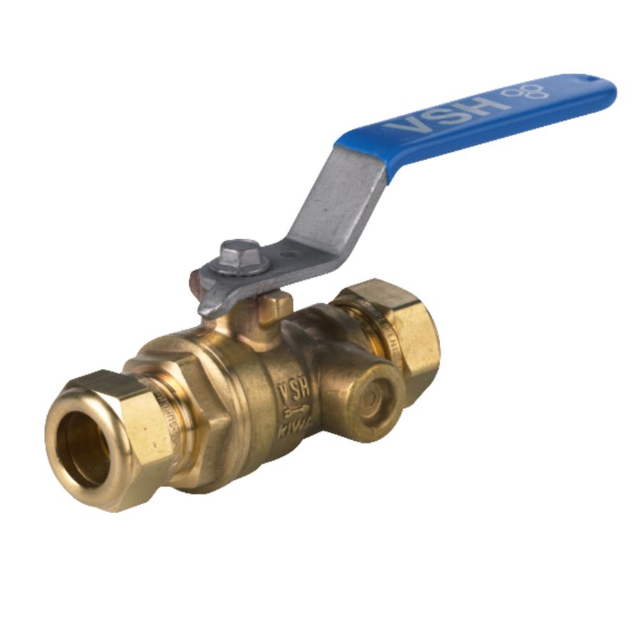 Kogelkraan water SUPER 15mm knel rvs hendel