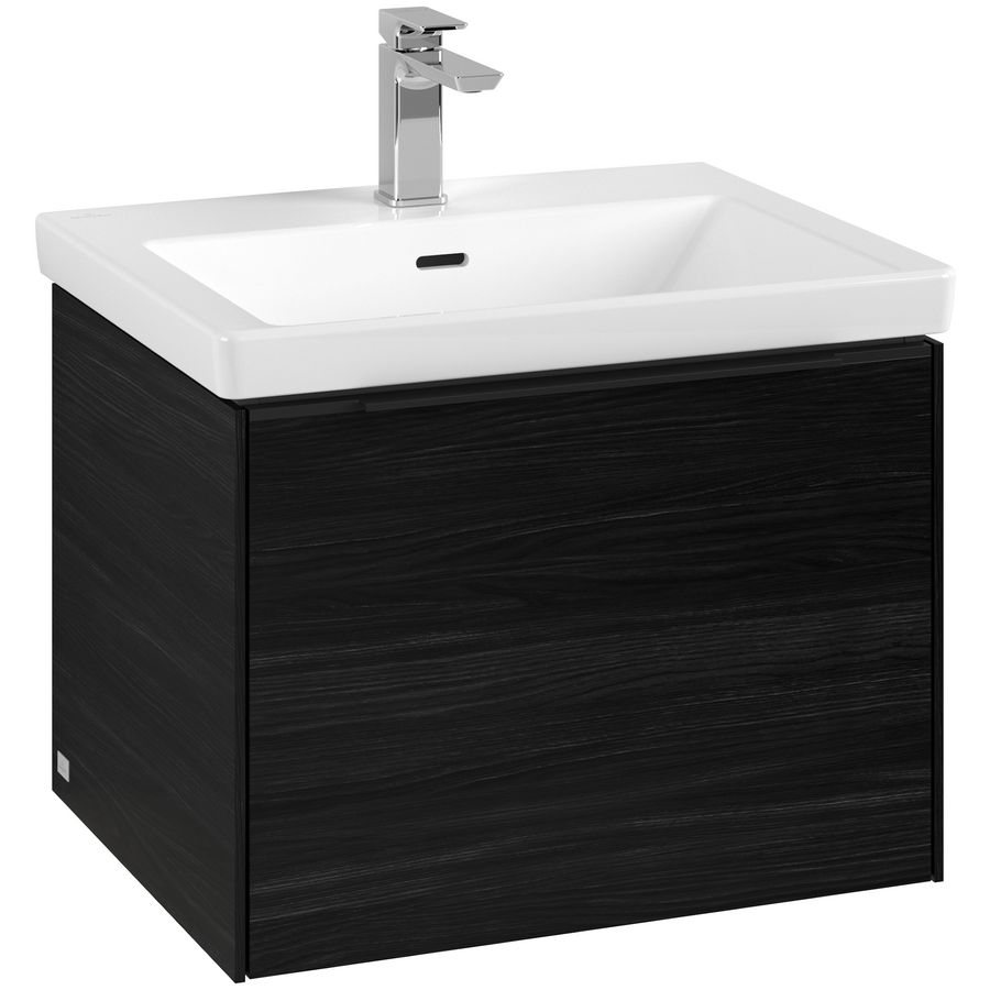 Wastafelonderkastkast SUBWAY 3.0 572x429x478mm Black Oak C577L1AB greep Volcano Black
