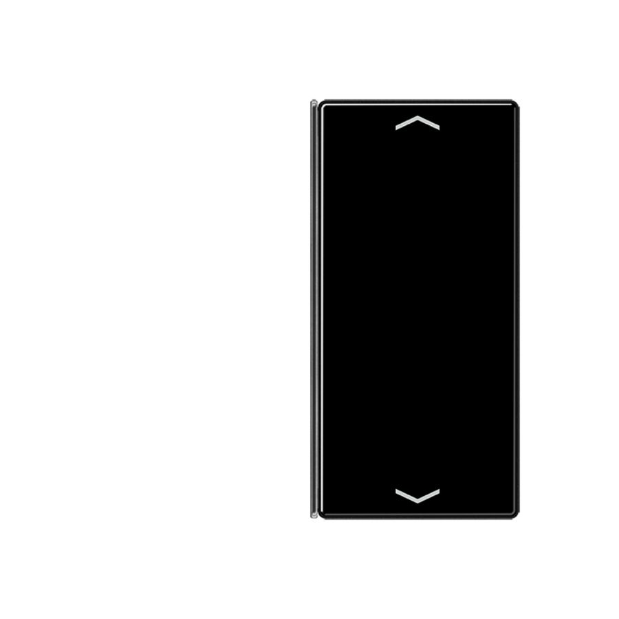 Tastafdekking A/AS 2-voudig pijl compleet zwart KNX