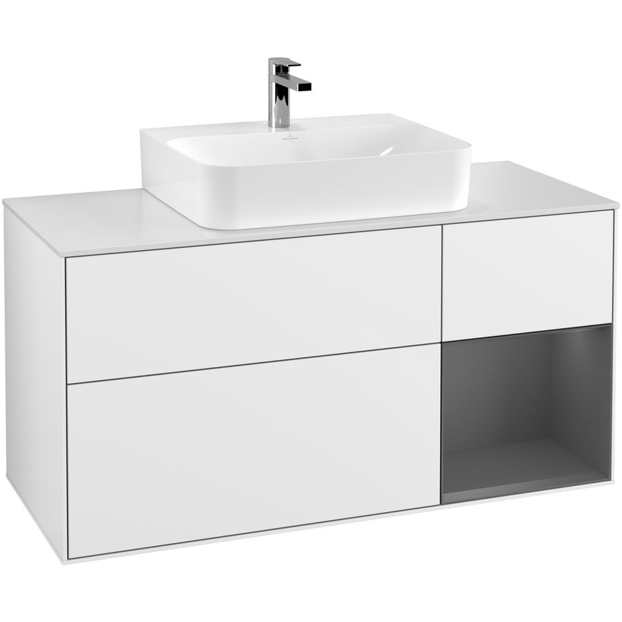 Wastafelonderkast Finion 1200x603x501mm G.White.L F171GKGF