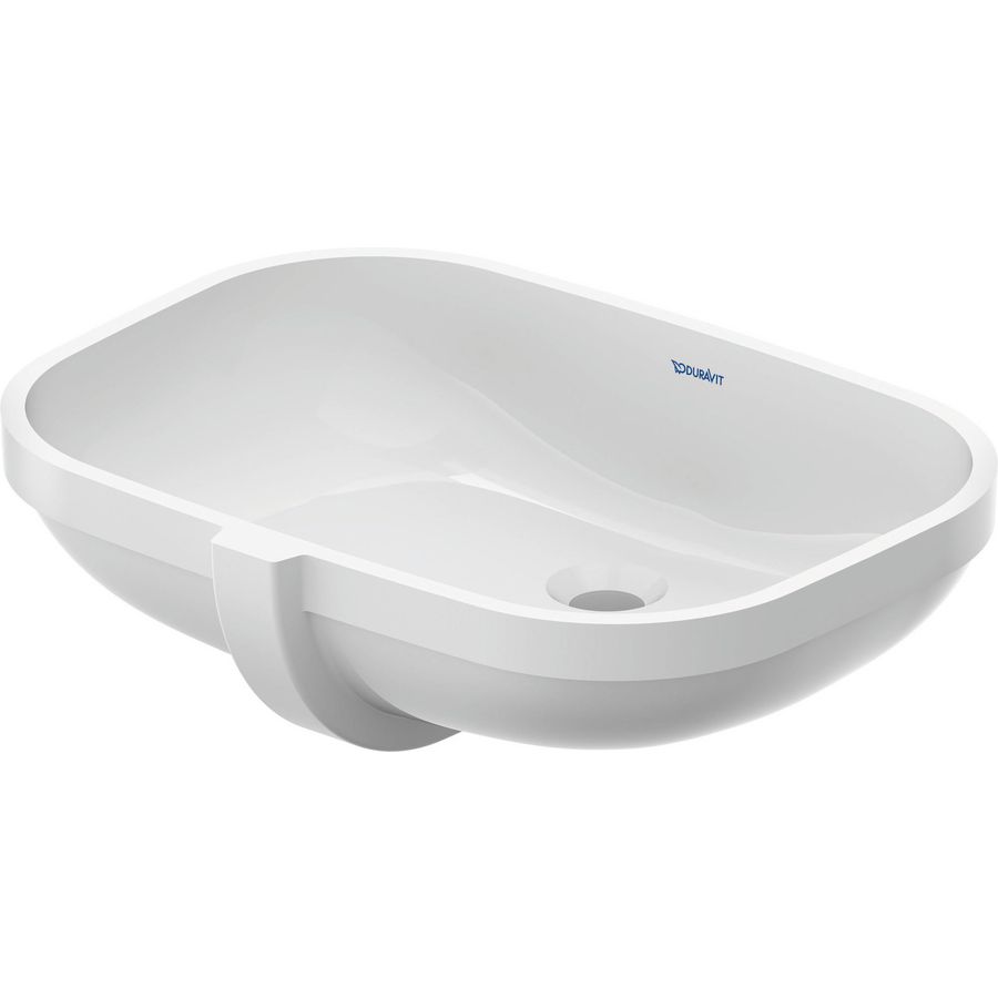 D-CODE #033856 inbouwwastafel 560mm wit zonder kraangat met overloop