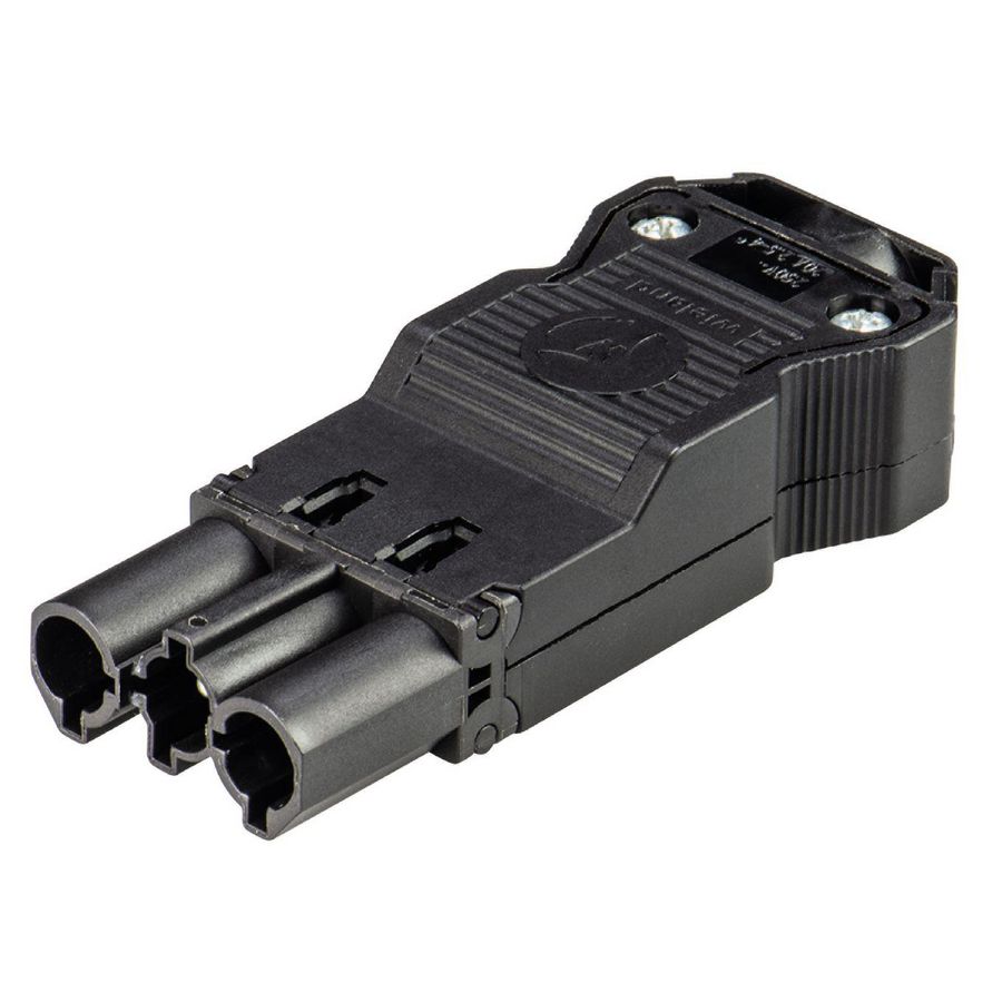 Kabelsteker GST18I3 male zwart schroef 92.932.5053.1 VVE=50
