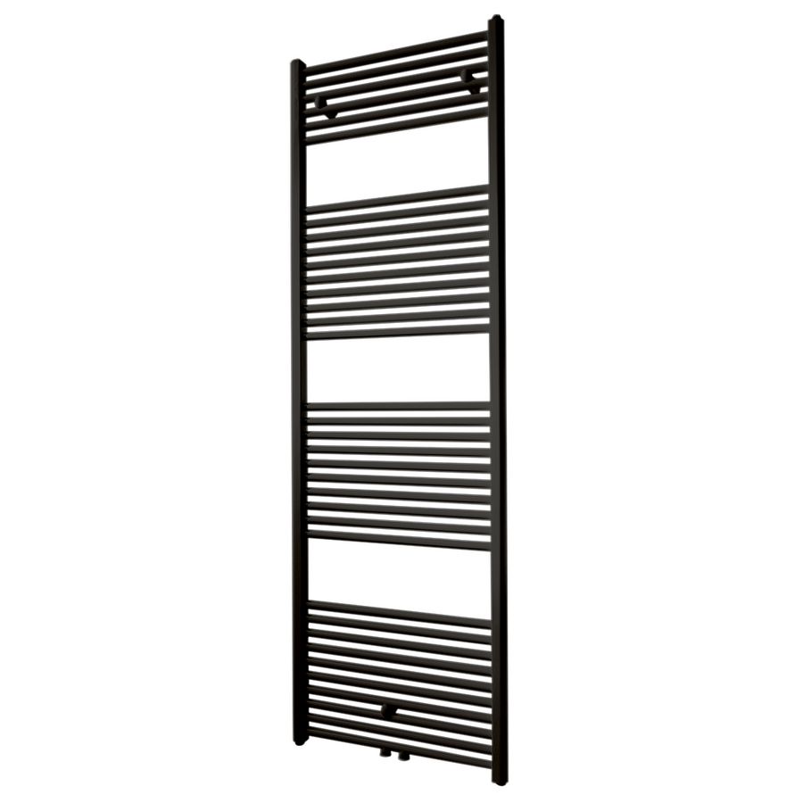 Handdoekradiator LISA COMPACT 50mm middenaansl. mat zwart (1807mm) 1800x600mm971W