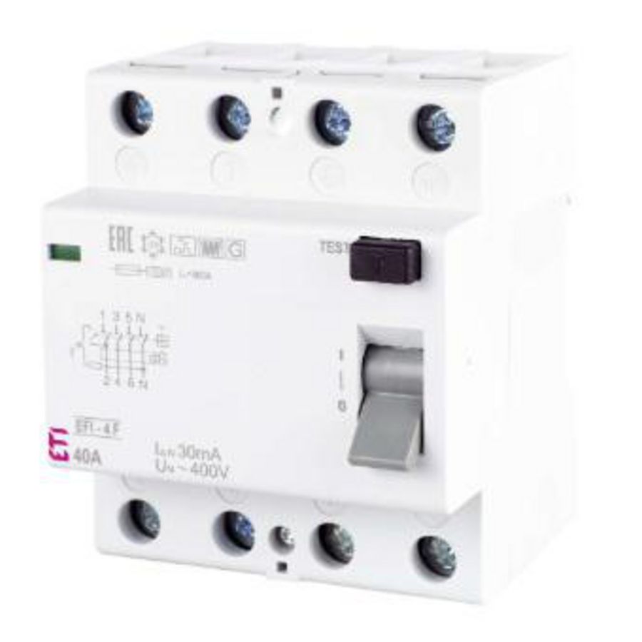 Aardlekschak EFI-4 F 40A 100mA 4p 2062624