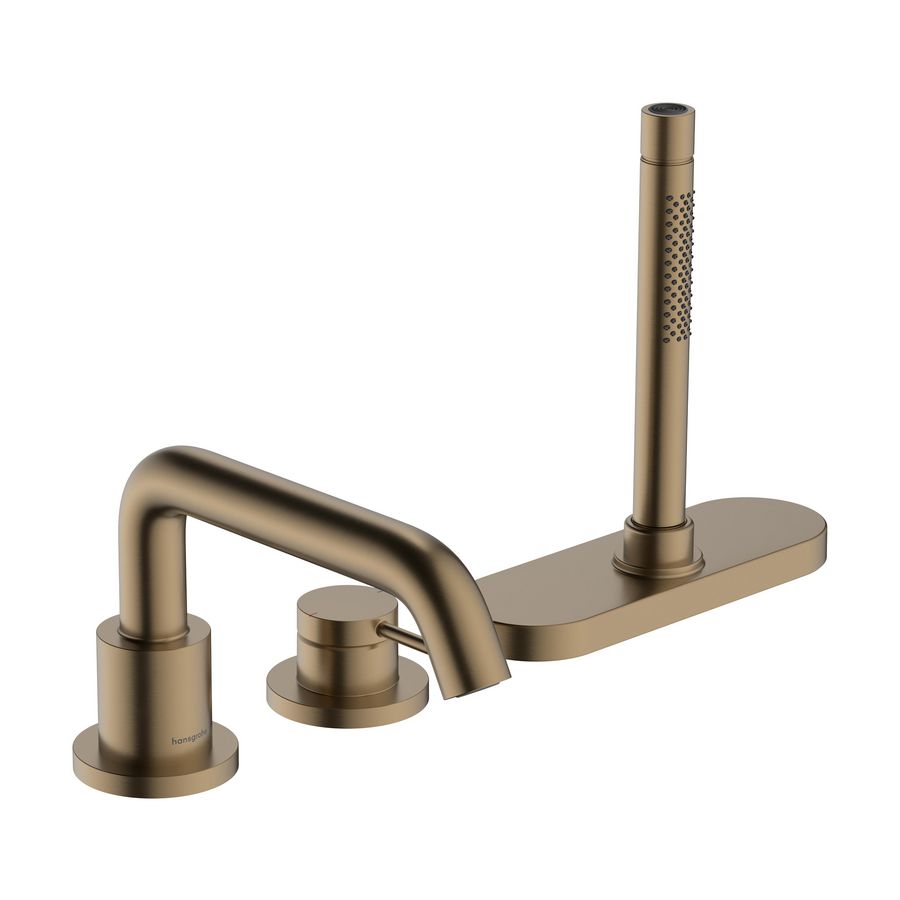 Tecturis S 3-gats 1-hendel badrandkraan en slangbox Brushed Bronze