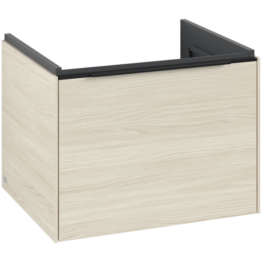 Wastafelonderkastkast SUBWAY 3.0 572x429x478mm White Oak C57701AA greep Volcano Black