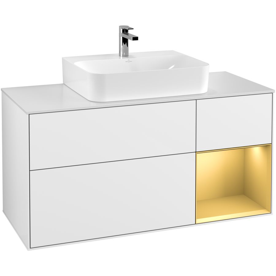 Wastafelonderkast Finion 1200x603x501mm G.White.L F171HFGF