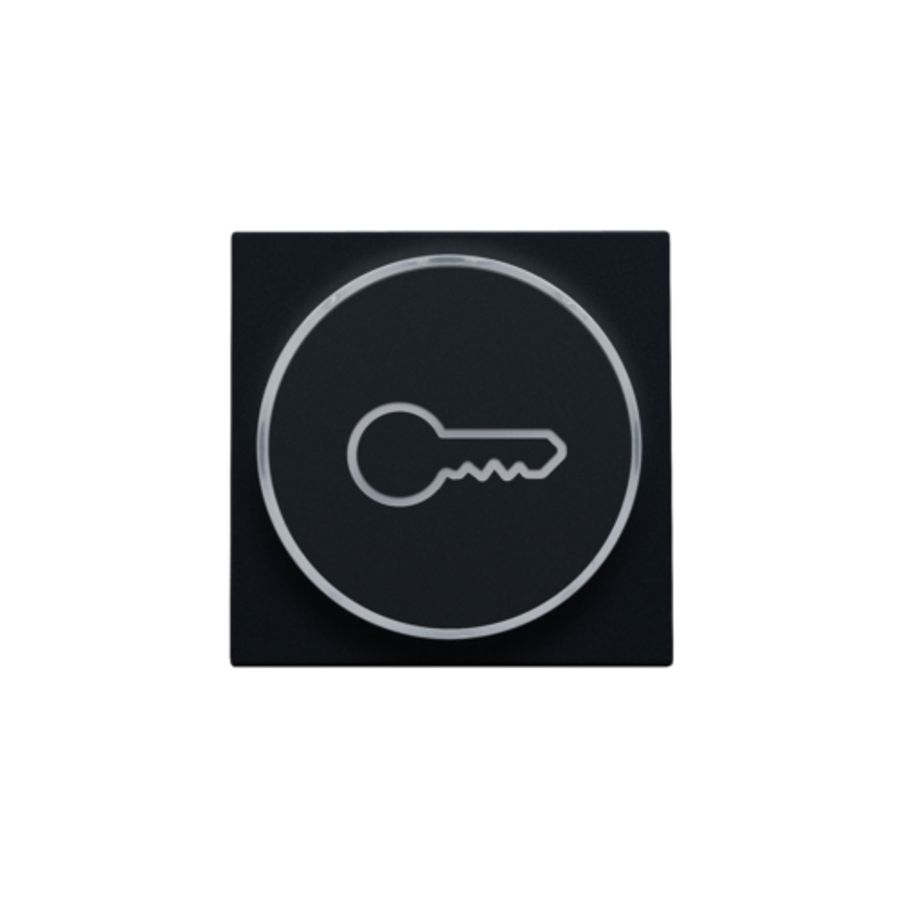 Afwerkingsset doorschijnende ring sleutelsymb. 6A black c.