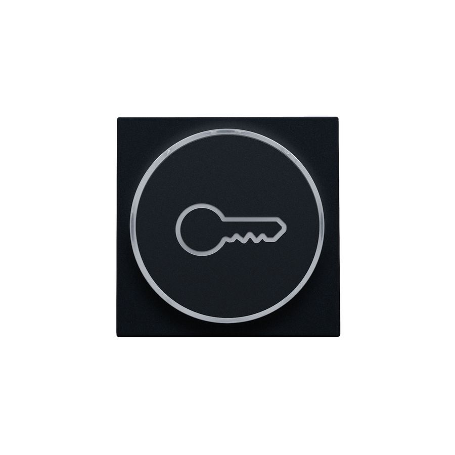 Afwerkingsset doorschijnende ring sleutelsymb. 6A black c.