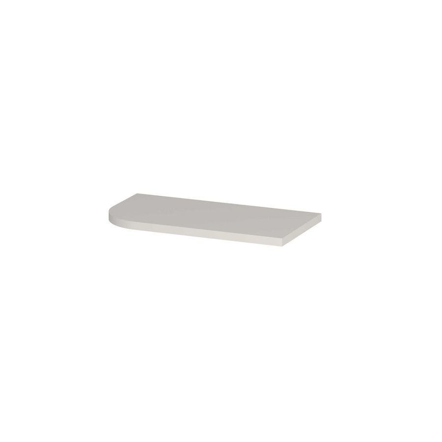 Topplaat gelakt tbv fonteinonderkast links afgerond model 40cm mat wit