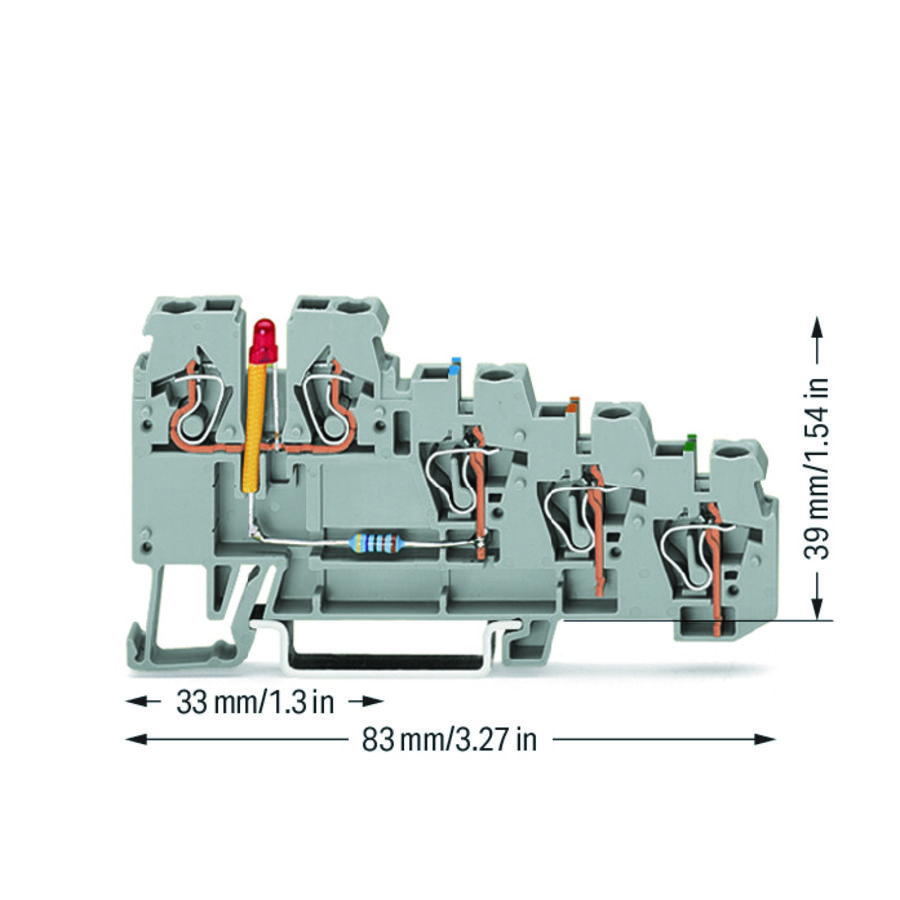 4-draads initiatorklem LED ro PNP pos 270-570/281-434 VVE=50