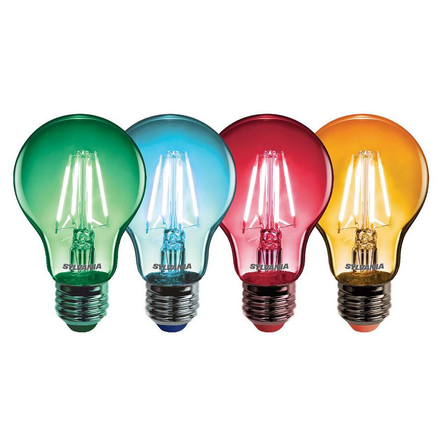 LED-lampset Toledo retro chroma A60 groen/blauw/rood/oranje E27 VVE=4