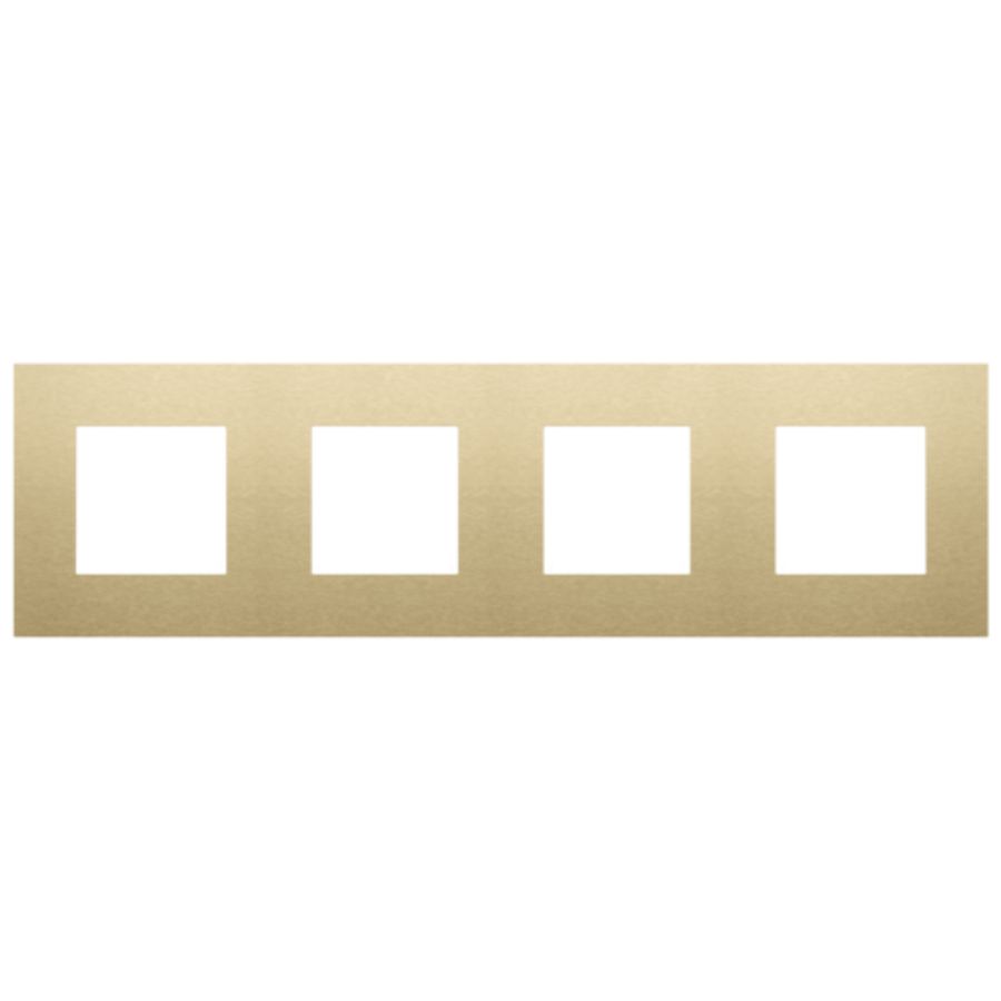 4-voudig afdekplaat hoh 71mm Pure alu gold brushed