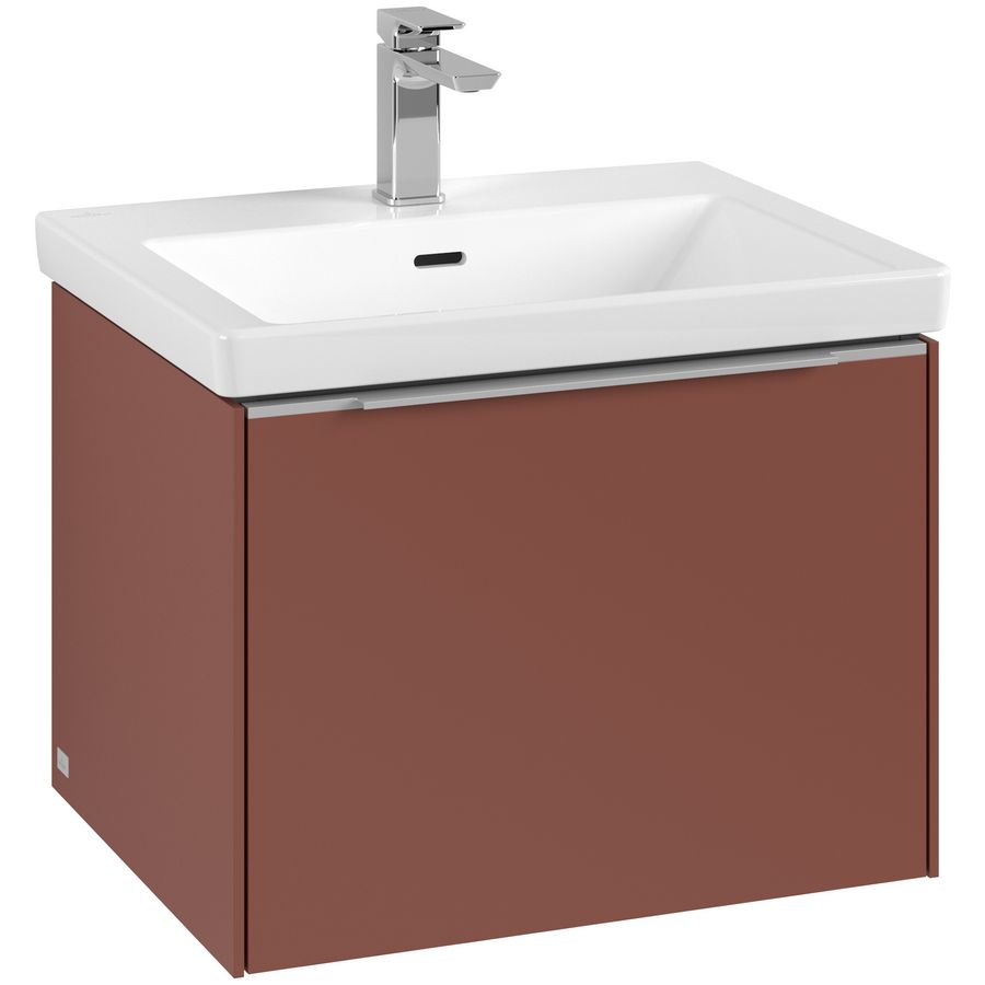 Wastafelonderkastkast SUBWAY 3.0 572x429x478mm Wine Red C57700AH greep alu. glans