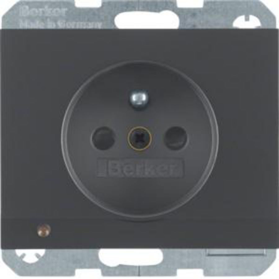 Wandcontactdoos penaarde led-orient. berker K.1/K.5 antraciet