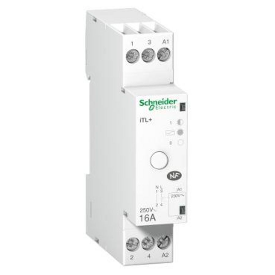 iTL+-Impulsrelais-1P+N-1NO-16A-Spoel 230 VAC 50Hz