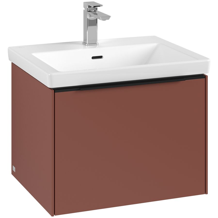 Wastafelonderkastkast SUBWAY 3.0 572x429x478mm Wine Red C57701AH greep Volcano Black