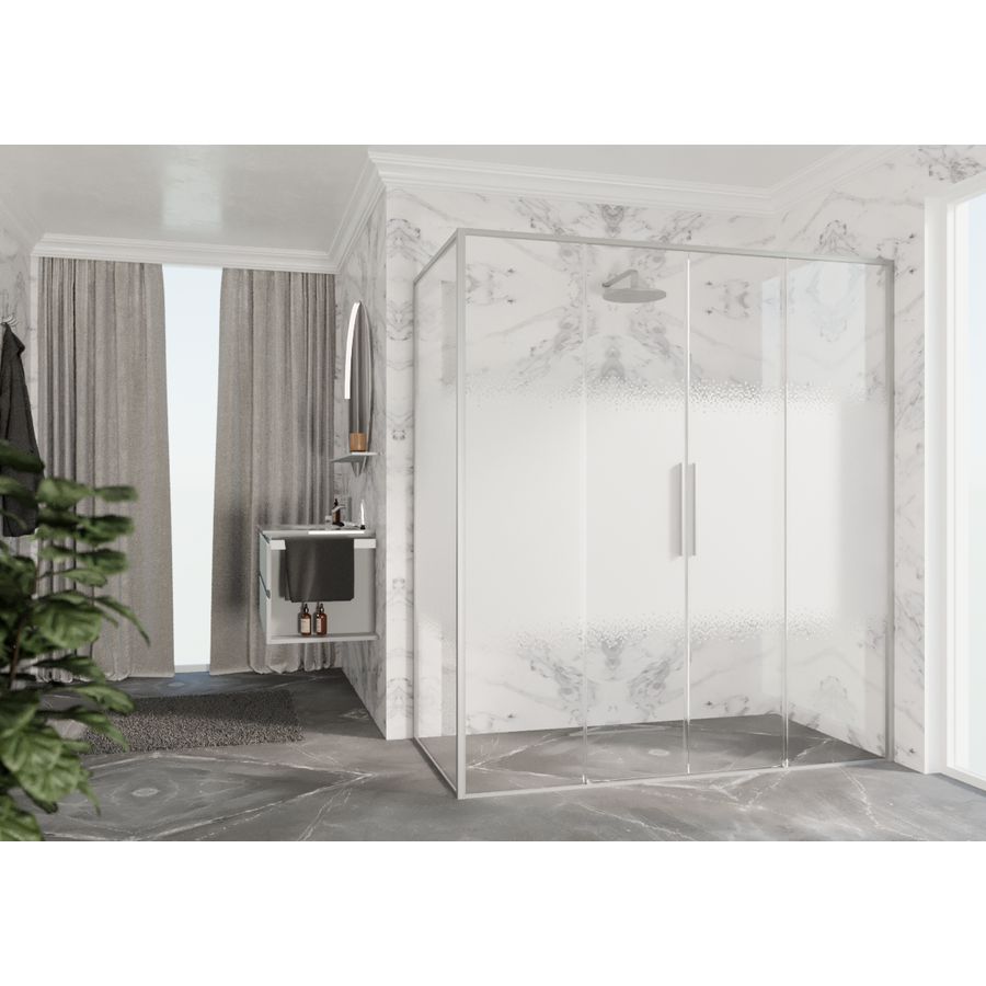 Schuifdeur RIGA 2A 1160-1190x2000mm Rose-1 motief profiel matchroom