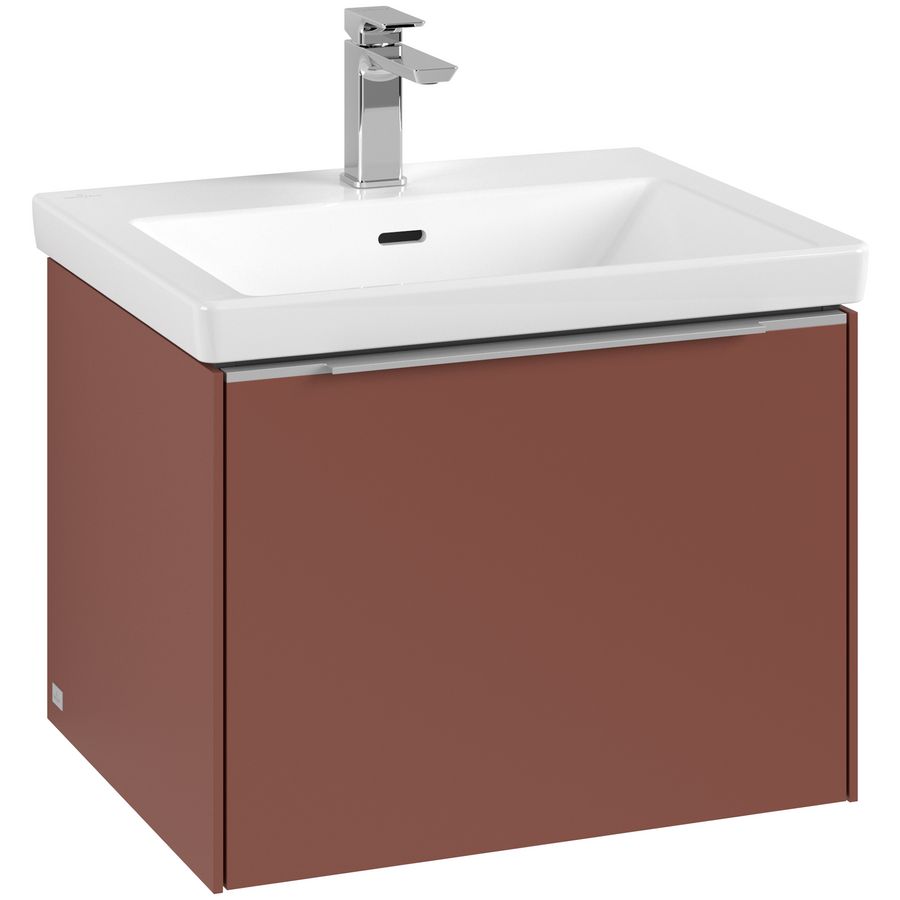 Wastafelonderkastkast SUBWAY 3.0 572x429x478mm Wine Red C577L0AH greep alu. glans