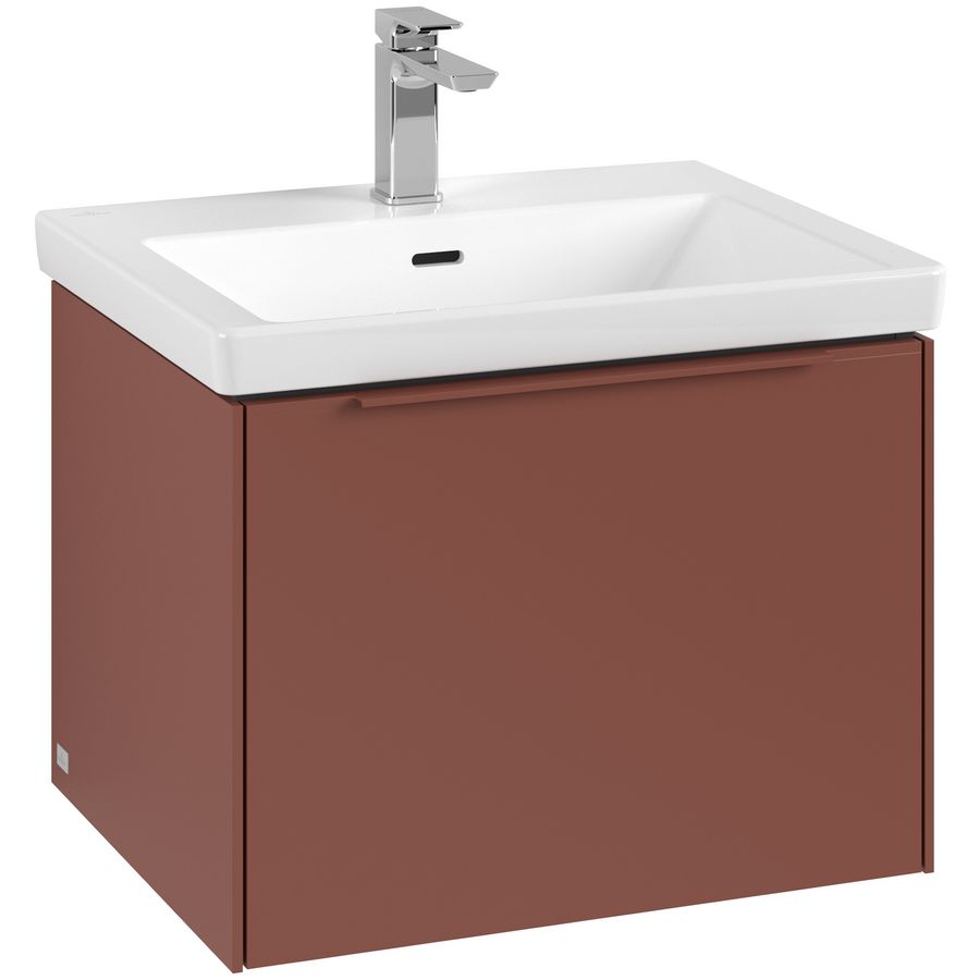 Wastafelonderkastkast SUBWAY 3.0 572x429x478mm Wine Red C577L2AH greep monochroom