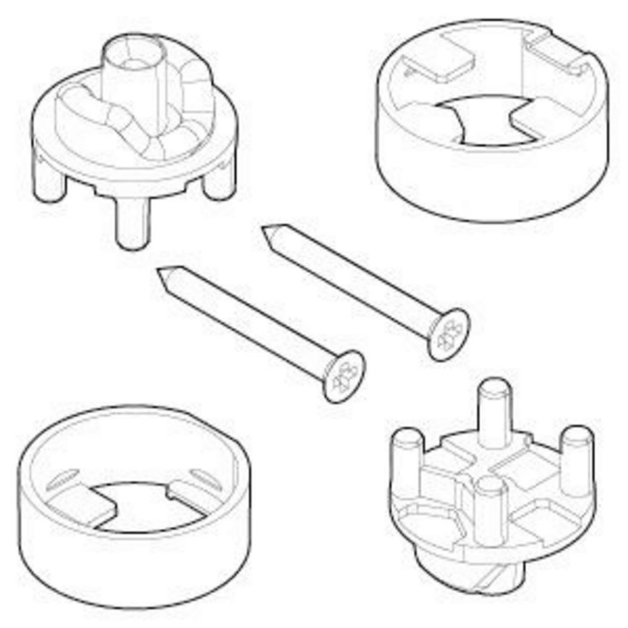 Set a 2st. Eindkappen tbv deur BN01 chroom