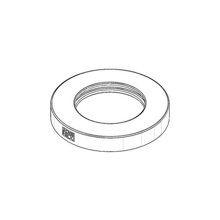 Rozet 60x35x9mm Mat Zwart