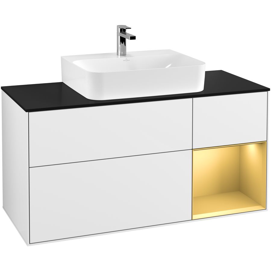 Wastafelonderkast Finion 1200x603x501mm G.White.L F172HFGF