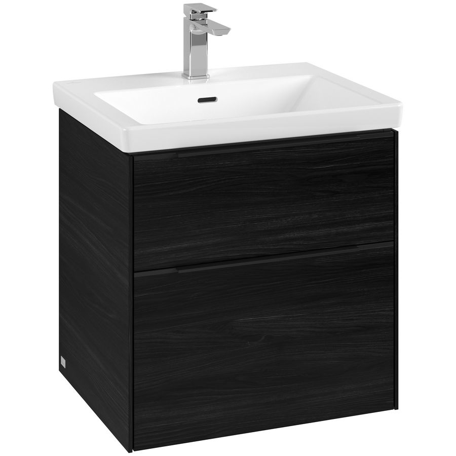 Wastafelonderkastkast SUBWAY 3.0 572x576x478mm Black Oak C57801AB greep Volcano Black