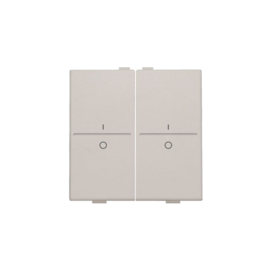 2-voudige toets met opdruk I en 0 RF schakelaar/knop l.grey
