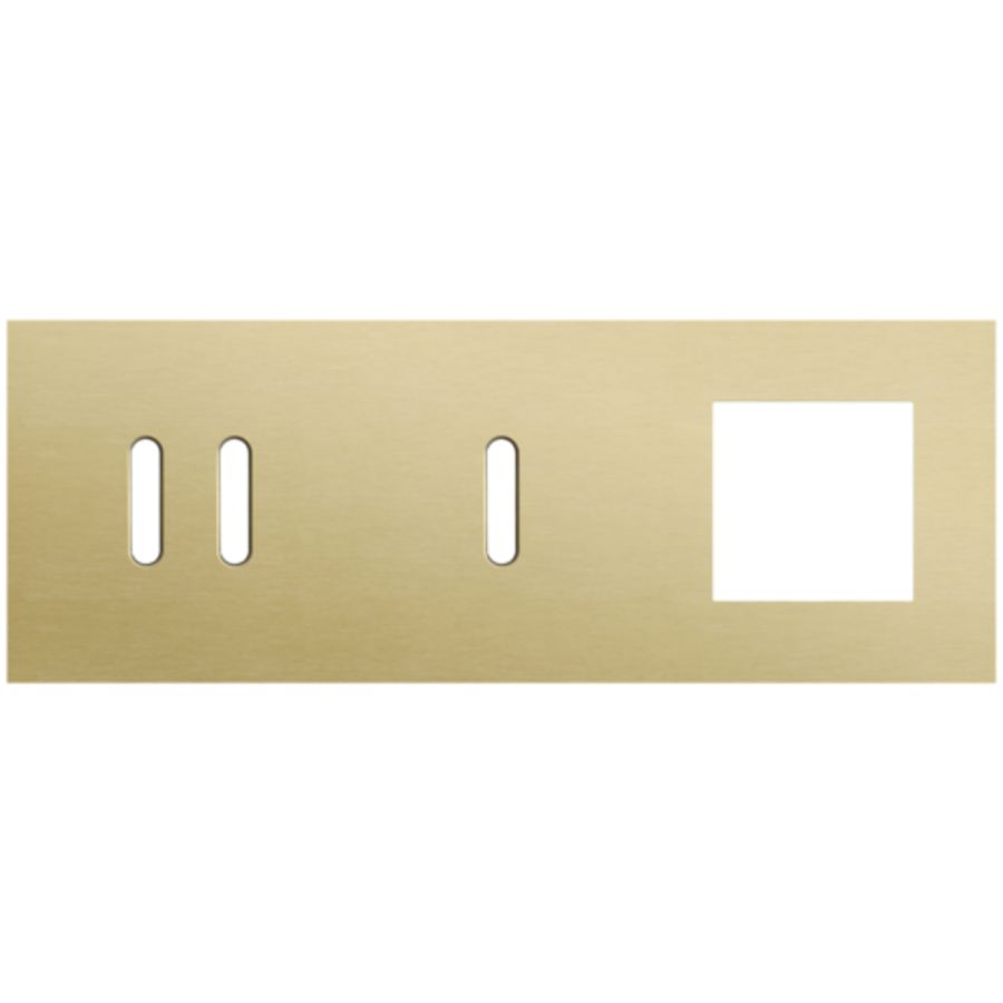 Afdekplaat 3-voud horiz. 71mm centerafst. 227-56721