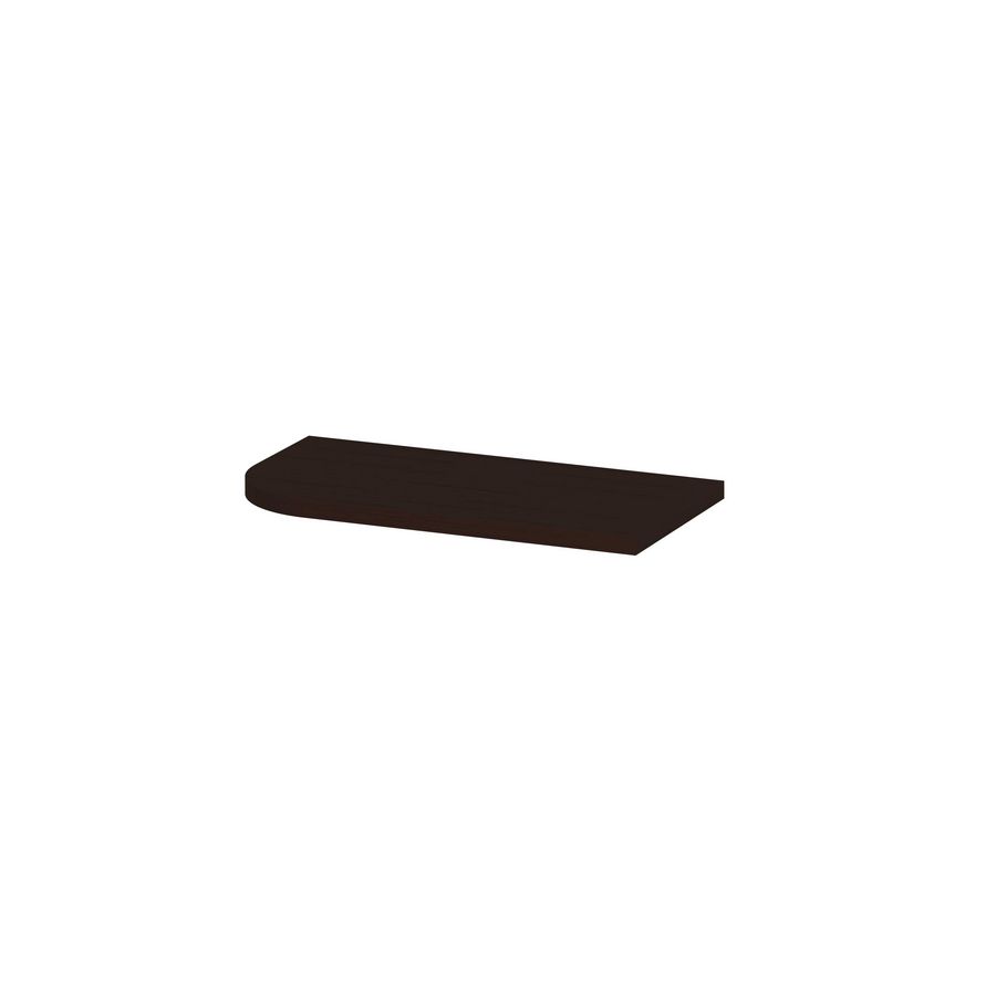 Topplaat fineer tbv fonteinonderkast links afgerond model 40cm dark veneer