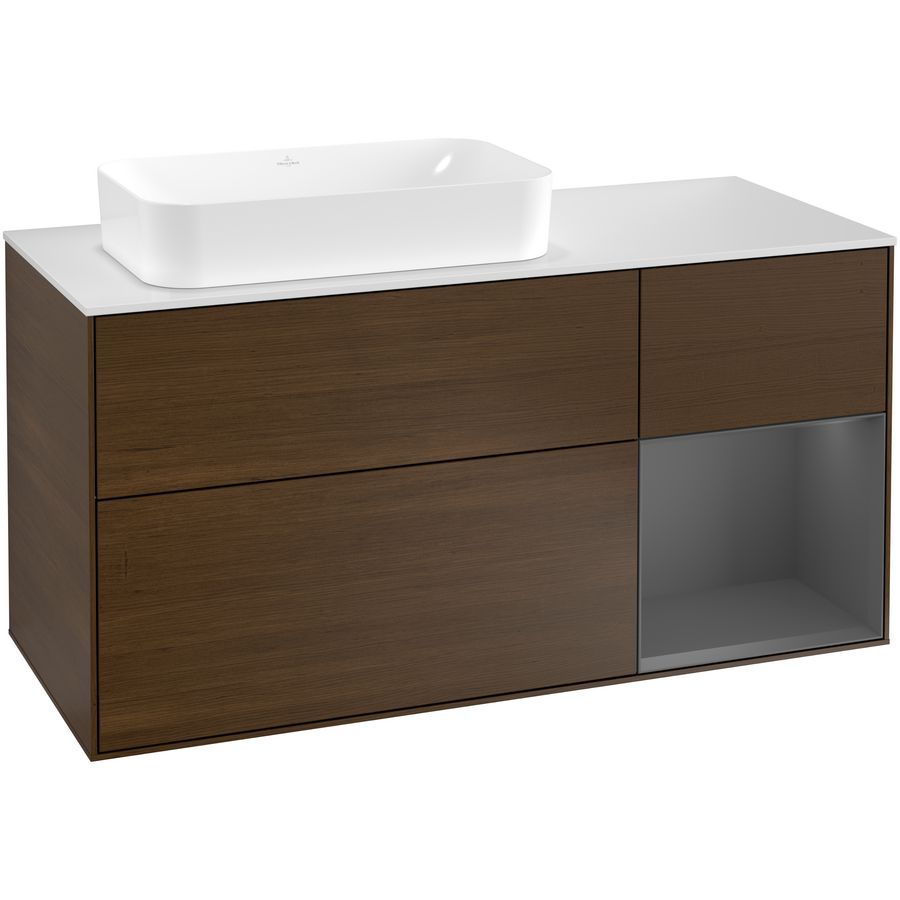 Wastafelonderkast Finion 1200x603x501mm W.Veneer F281GKGN