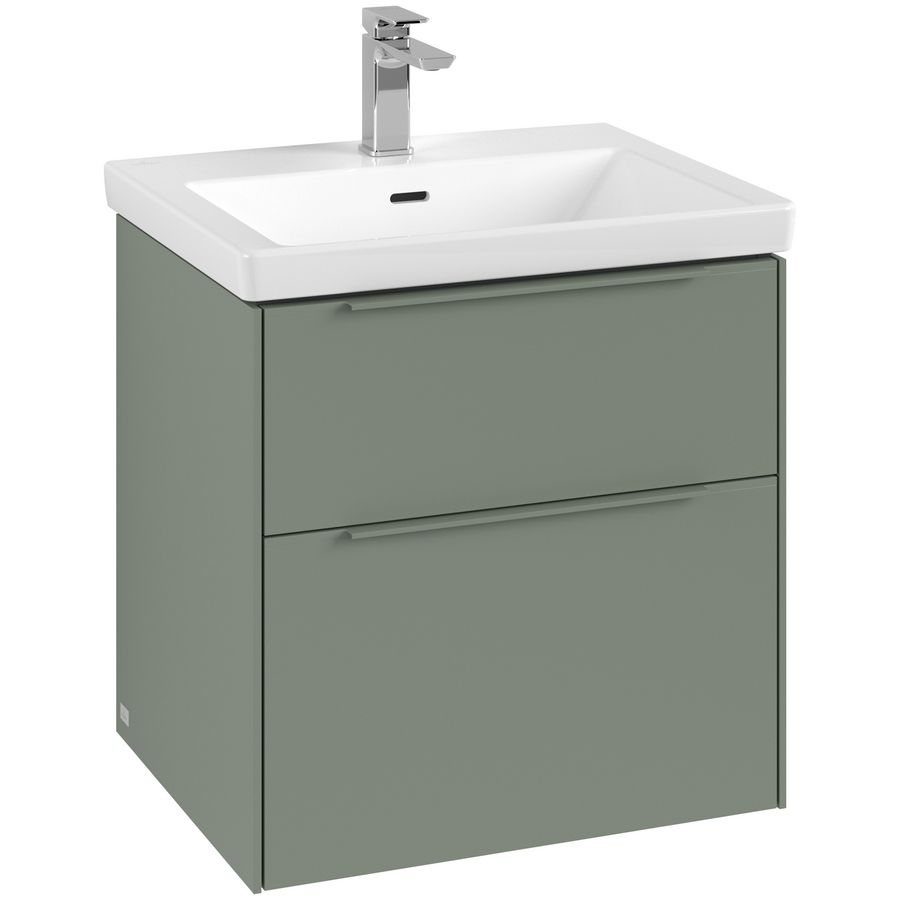 Wastafelonderkastkast SUBWAY 3.0 572x576x478mm Soft Green C57802AF greep monochroom