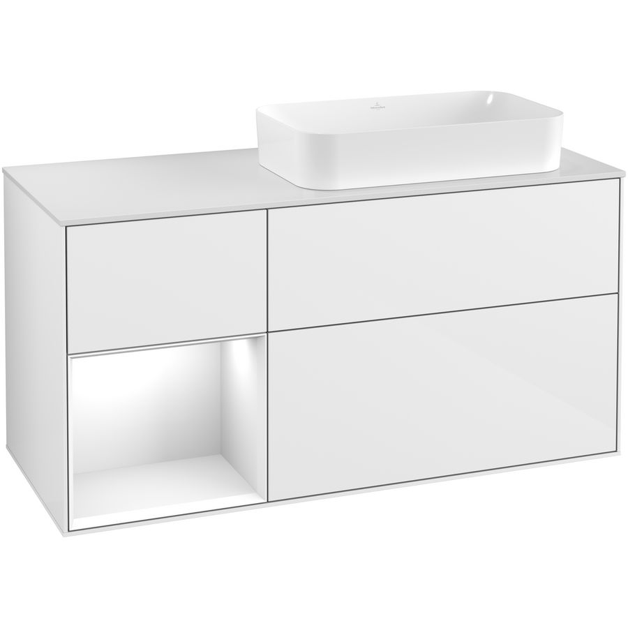 Wastafelonderkast Finion 1200x603x501mm G.White.L F271GFGF