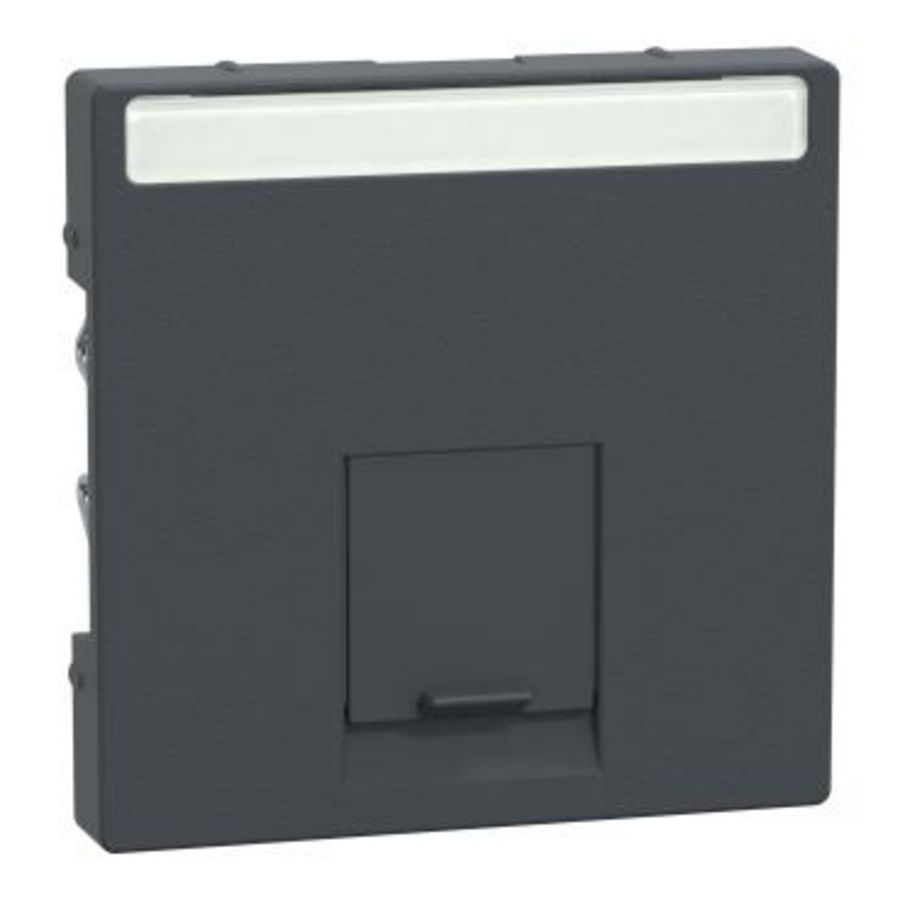 Centraalplaat SE RJ45-Connector Enkelvoudig Antraciet SysM