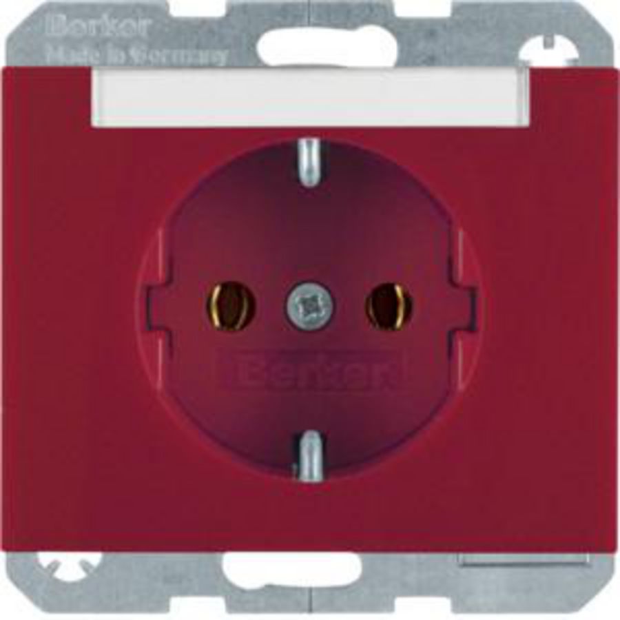 Wandcontactdoos RA tekstv. steek berker K.1/K.5 rood