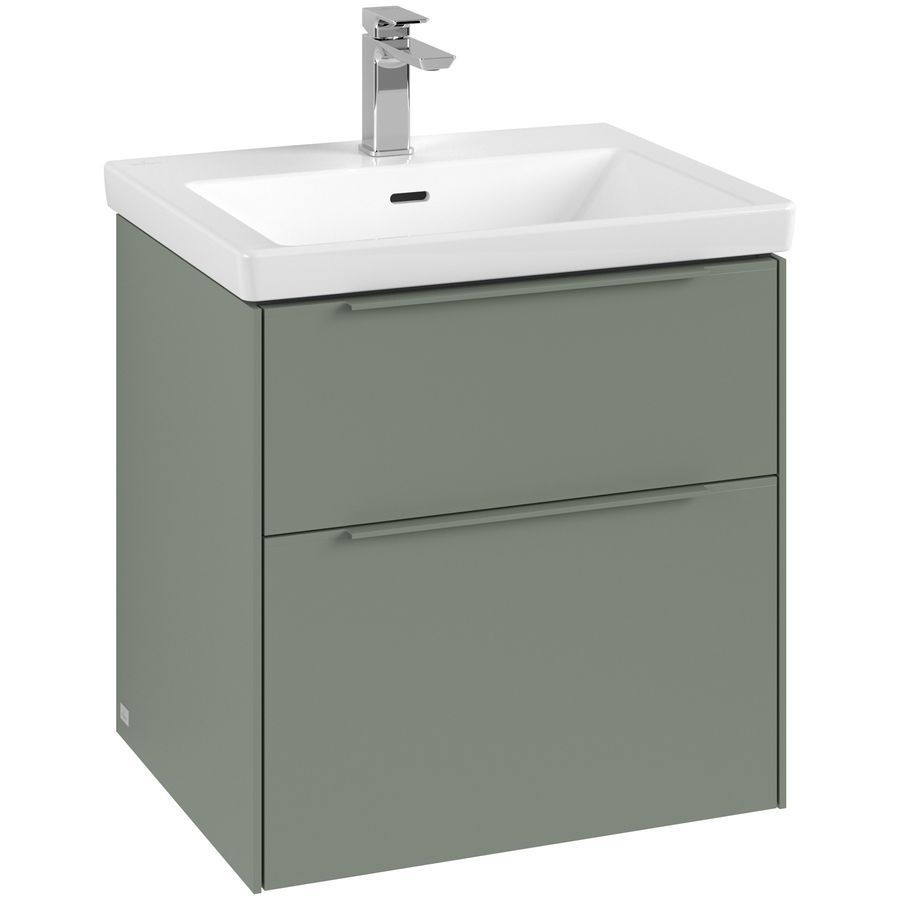 Wastafelonderkastkast SUBWAY 3.0 572x576x478mm Soft Green C578L2AF greep monochroom