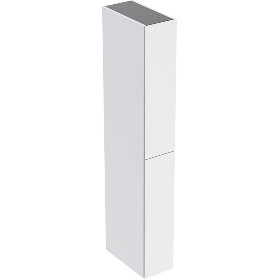 Hoge apothekerskast met twee uittreklades B24 H180 Wit mat