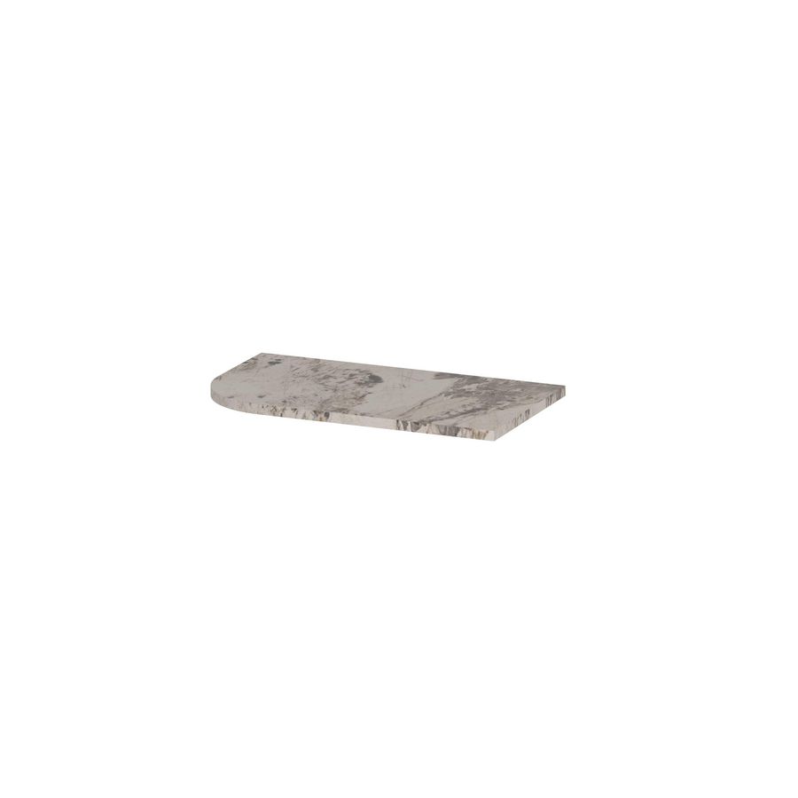 Topplaat keramische slab tbv fonteinonderkast links afgerond model 40cm island glossy