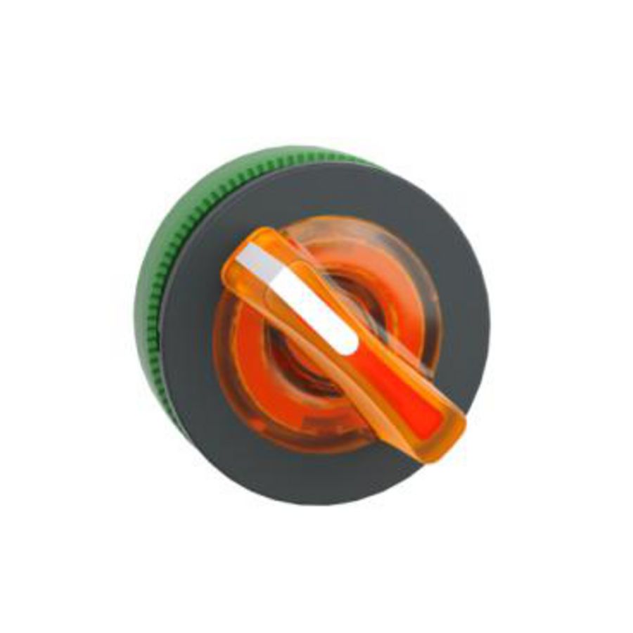 Kop keuzeschakelaar 2 pos Oranje Blijft in stand Verlich XB5