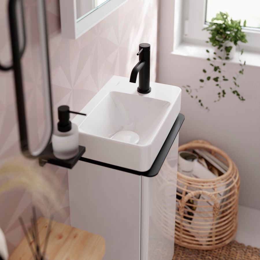 Tecturis S 1-hendel wastafelkraan 80 CoolStart mat zwart