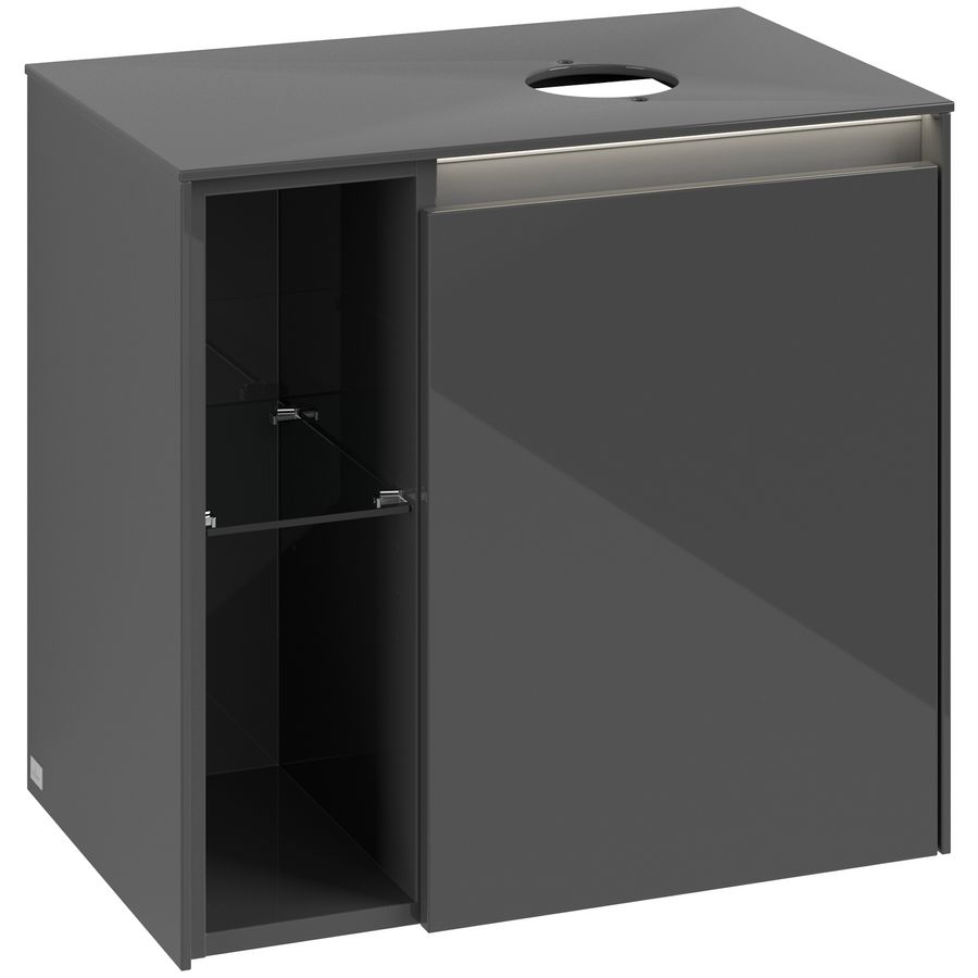 Wastafelonderkast Collaro 600x548x380mm Glossy Grey C151B0FP