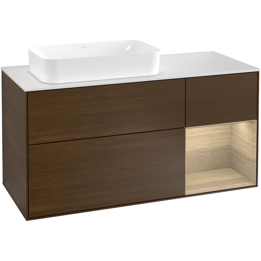 Wastafelonderkast Finion 1200x603x501mm W.Veneer F281PCGN