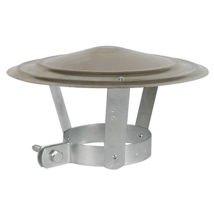 Regenkap gegalvaniseerd staal Ø125-131mm