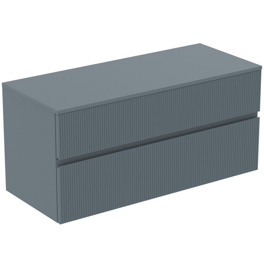 Wastafelmeubel 1202x505x558mm matt ashblue 2 laden Finesse E3431UQ