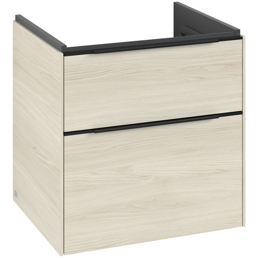 Wastafelonderkastkast SUBWAY 3.0 572x576x478mm White Oak C578L1AA greep Volcano Black